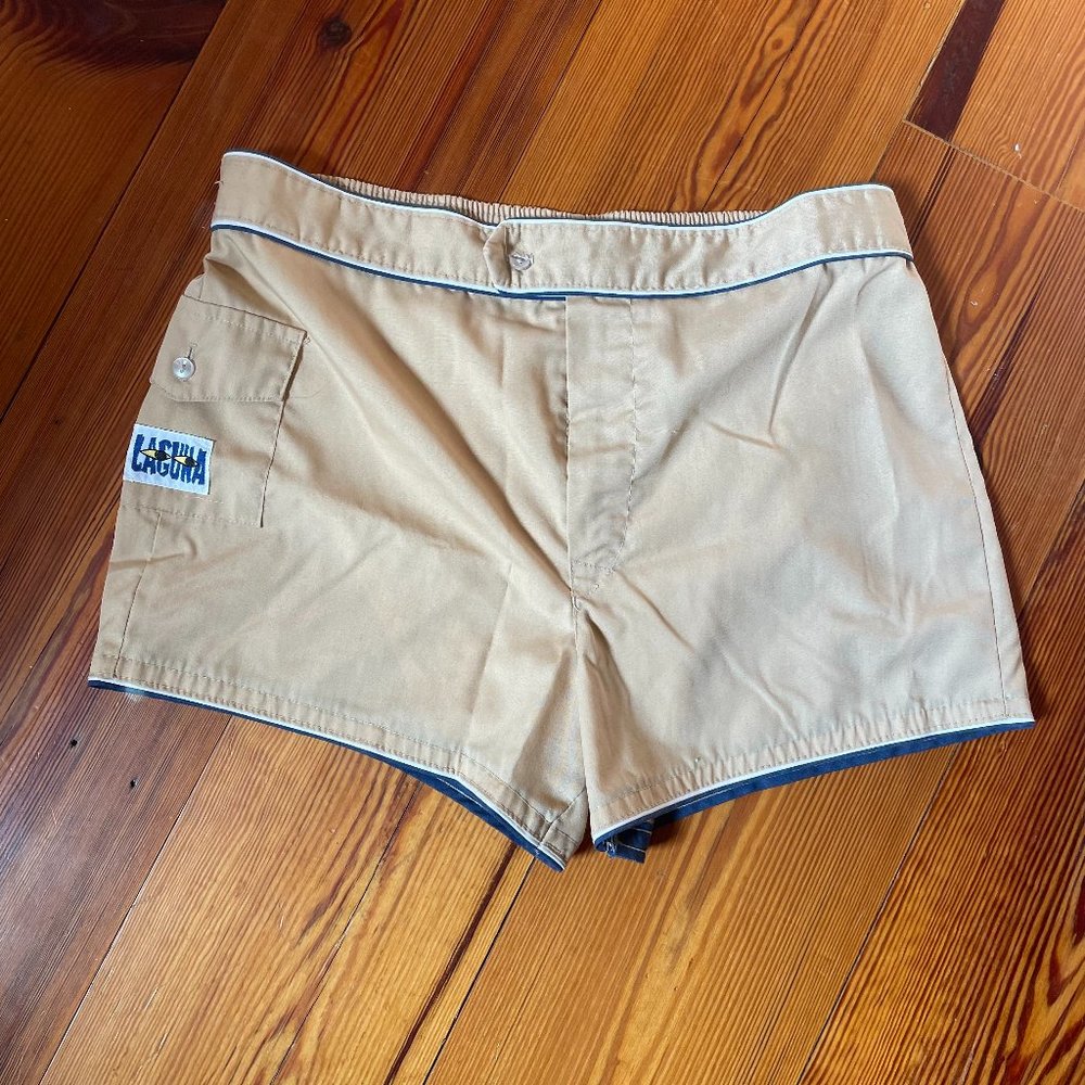 Mens Vintage Swim Shorts, S/M